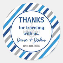 World Await Baby Shower Tack-fästdon Runt Klistermärke