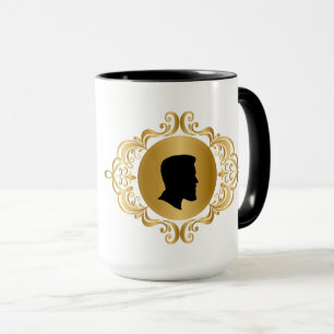 World Beard Day Mugg med Bearded Man Silhouette