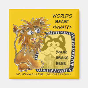 World Beast [What?] Tecknad Magnet