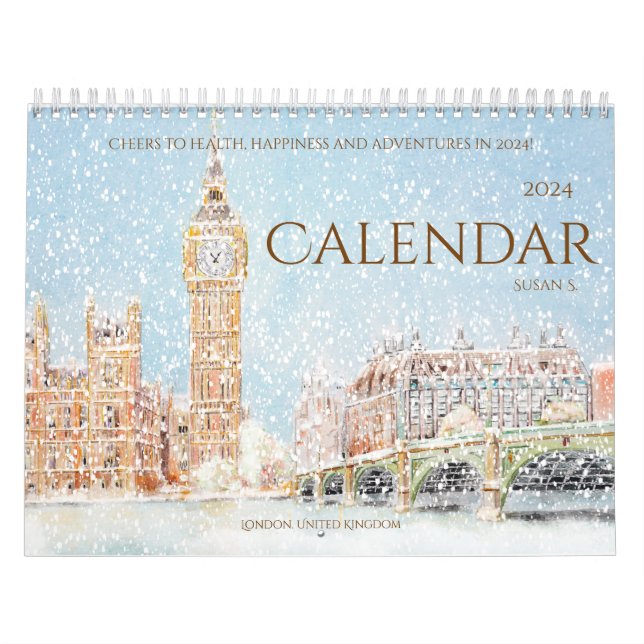 World berömd liggande målkalender 2024 kalender (Omslag)