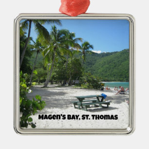 World berömd Magen's Bay, St. Thomas Julgransprydnad Metall