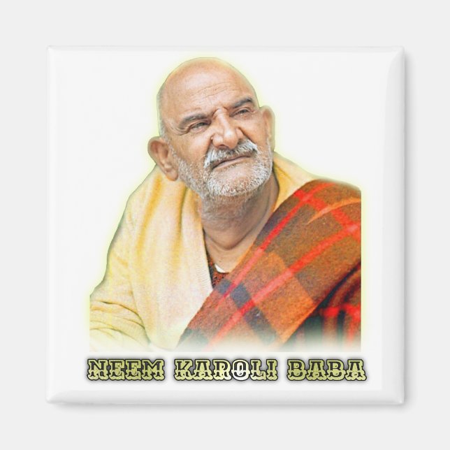 World berömd Saint Neem Karoli Baba ji Magnet (Framsidan)