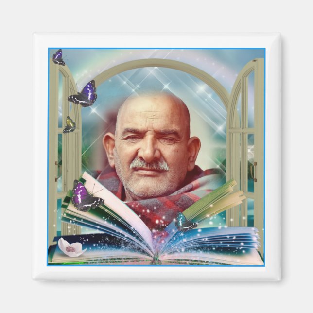 World berömd Saint Neem Karoli Baba ji Magnet (Framsidan)