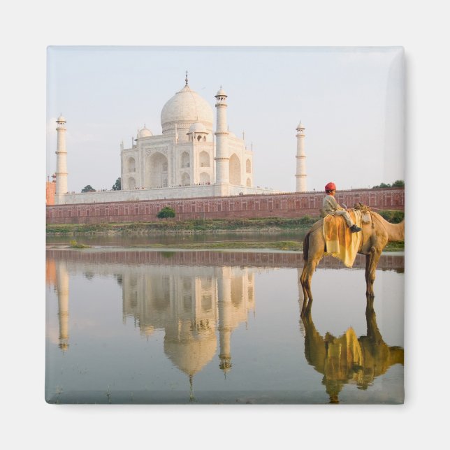 World berömd Taj Mahal-templets nedgrävningsställe Magnet (Framsidan)