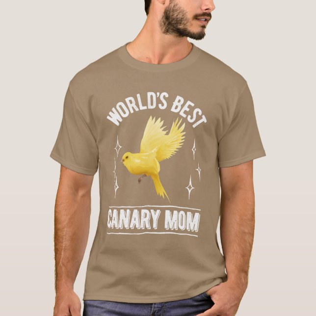 World Best Canary Mamma Canaries Bird Kärlek-gåva T Shirt (Framsida)