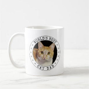 World Best Cat Pappa Photo Template Paw Skriv ut C Kaffemugg