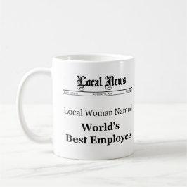 World Best Employee Classic Newspaper Mugg (kvinno