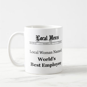World Best Employee Classic Newspaper Mugg (kvinno