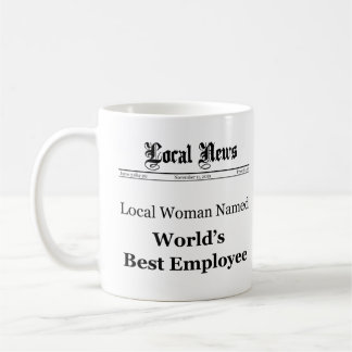 World Best Employee Classic Newspaper Mugg (kvinno
