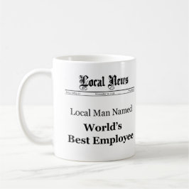 World Best Employee Classic Newspaper Mugg (Manar)