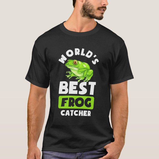 World Best Frog Catcher T Shirt (Framsida)
