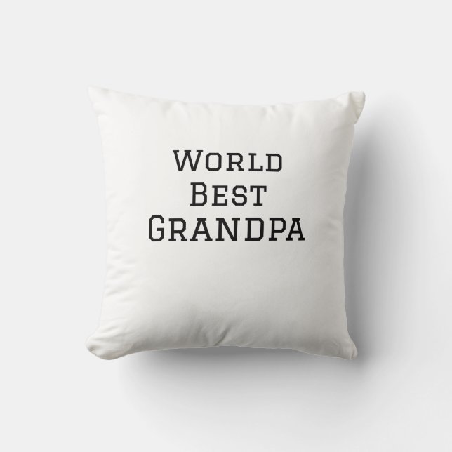 World best Grandpa add namn text sport text simpel Kudde (Framsida)