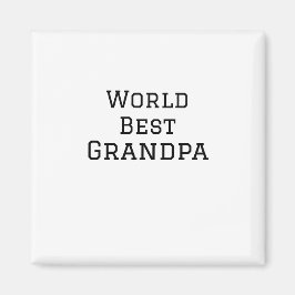 World best Grandpa add namn text sport text simpel Magnet