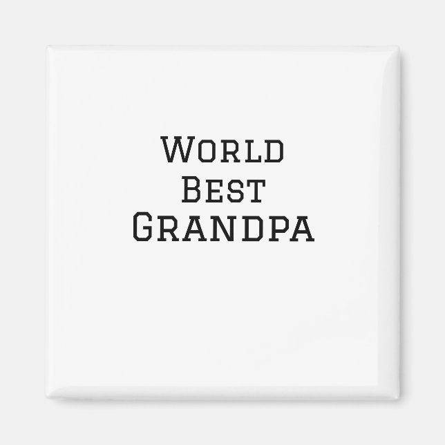 World best Grandpa add namn text sport text simpel Magnet (Framsidan)