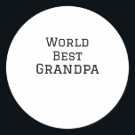 World best Grandpa add namn text sport text simpel Runt Klistermärke<br><div class="desc">utformning</div>