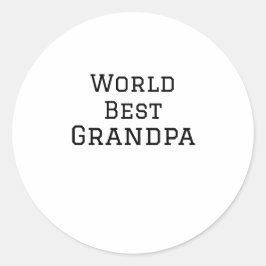 World best Grandpa add namn text sport text simpel Runt Klistermärke