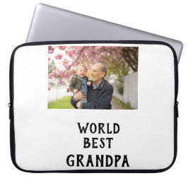 World best Grandpa photo name father's day grandpa Laptop Fodral