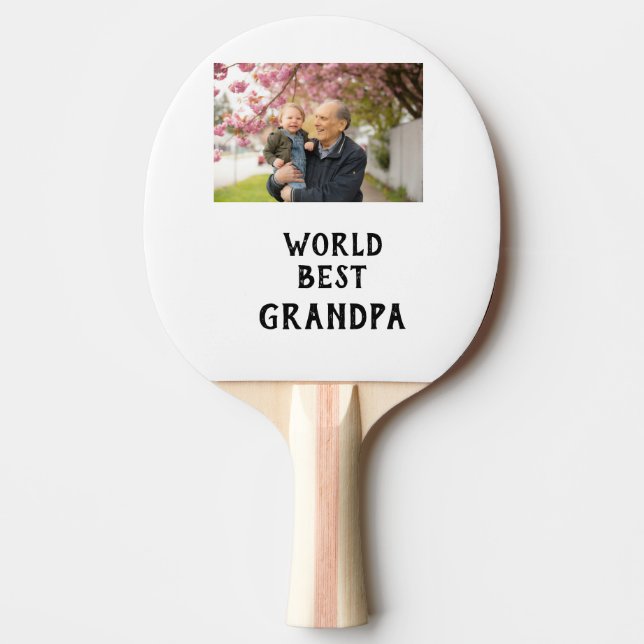 World best Grandpa photo name father's day grandpa Pingisracket (Framsidan)