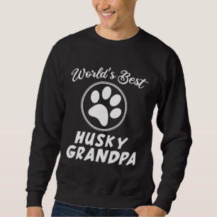 World Best Husky Grandpa Lång Ärmad Tröja