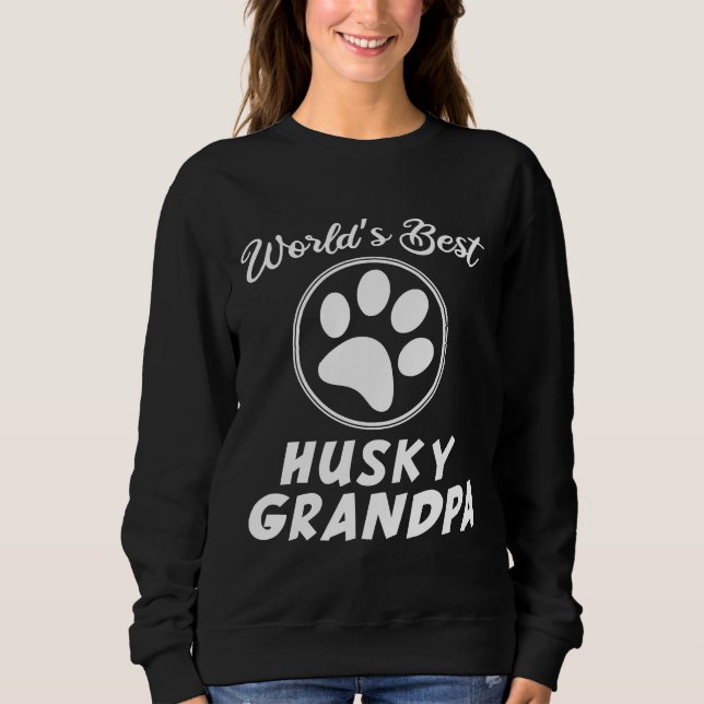 World Best Husky Grandpa T Shirt (Framsida)