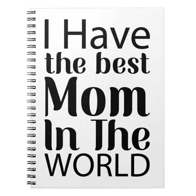 World Best Mamma Elegant Black and White Script Anteckningsbok (Framsidan)