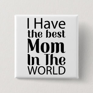 World Best Mamma Elegant Black and White Script Knapp