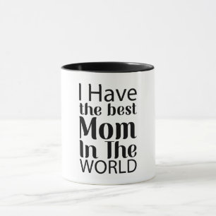 World Best Mamma Elegant Black and White Script Mugg