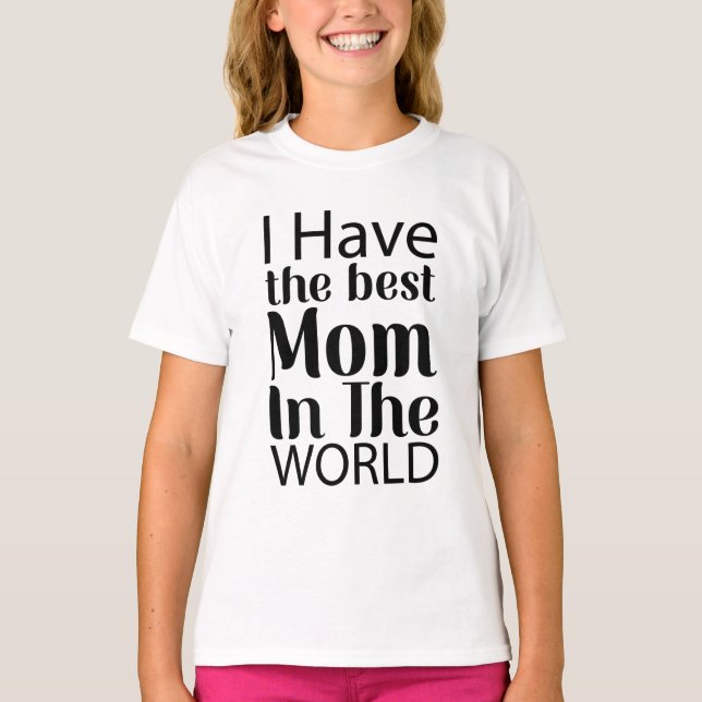 World Best Mamma Elegant Black and White Script T Shirt (Framsida)