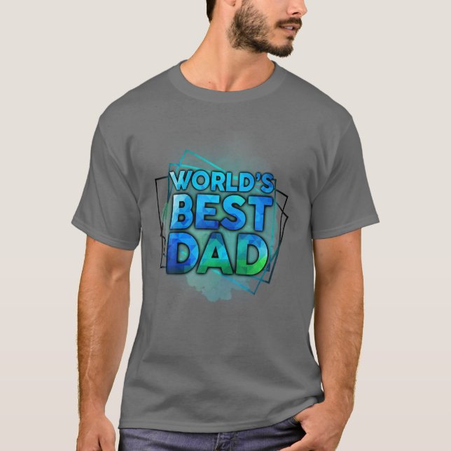 World Best Pappa Fars dag Gift T Shirt (Framsida)