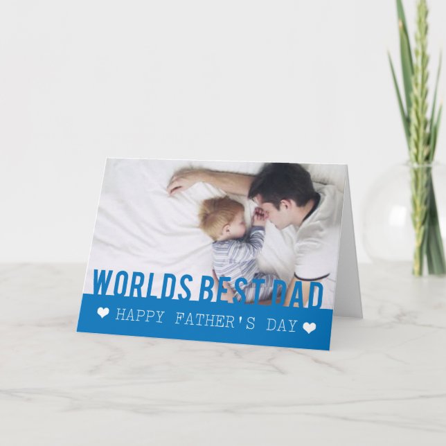 World Best Pappa Photo Template Card Kort (Framsida)
