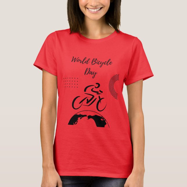 World Bicycle Day - Cycling Enthusiast T-Shirt (Framsida)