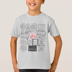 World Bicycle, Retro Frimärke T Shirt