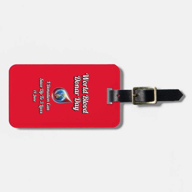 World Blood Donor Day. 14 juni Bagagebricka (Horisontell Framsida)