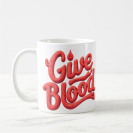World Blood Donor Day - Glossy Blood Donation Text Kaffemugg