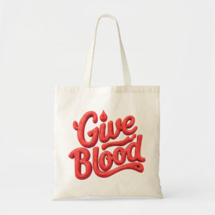 World Blood Donor Day - Glossy Blood Donation Text Tygkasse