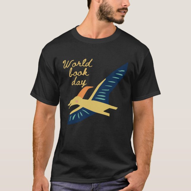 World Book Day Flying Dinosaur T Shirt (Framsida)