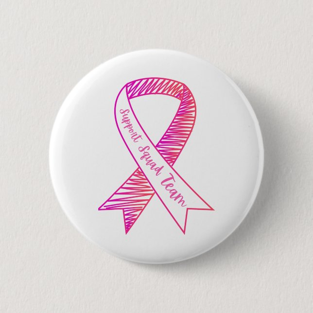 World Cancer Day Support Squad Team Bröstcancer  Knapp (Framsida)