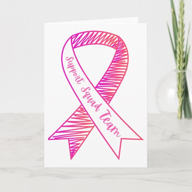 World Cancer Day Support Squad Team Bröstcancer  Kort (Framsida)