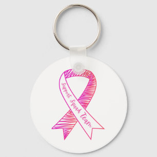World Cancer Day Support Squad Team Bröstcancer Nyckelring