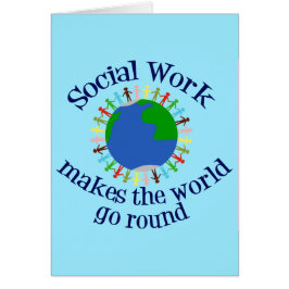 World Card för inspirationerande Social-arbetsoffe Hälsningskort