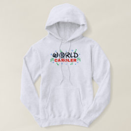 World Caroler med Grönt Musik noter och Blue Snö Hoodie