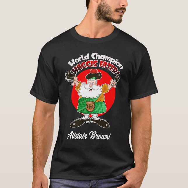 World Champion Haggis Eater T Shirt (Framsida)