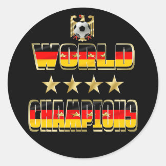 World Champions Tyskland Fläkt Flagga 2014 Runt Klistermärke