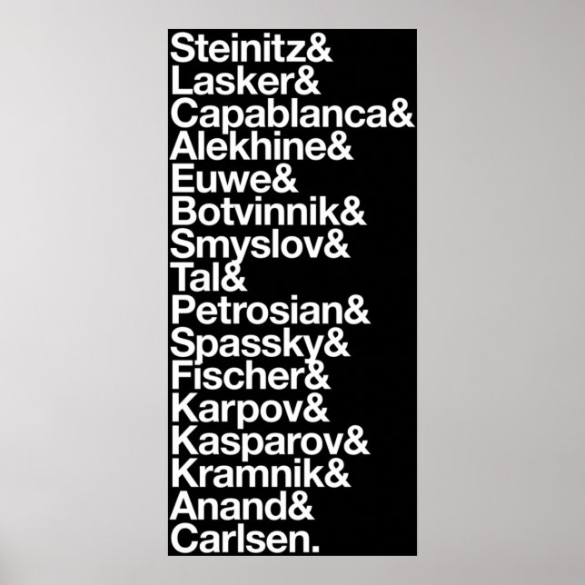 World Chess Champions Poster (Framsidan)