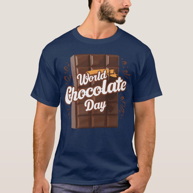 world chocolate day friends t shirt (Framsida)