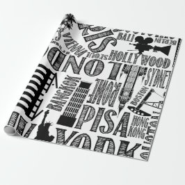 World Cities Wrapping Papper Presentpapper