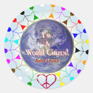 World Citizen Sticker Runt Klistermärke