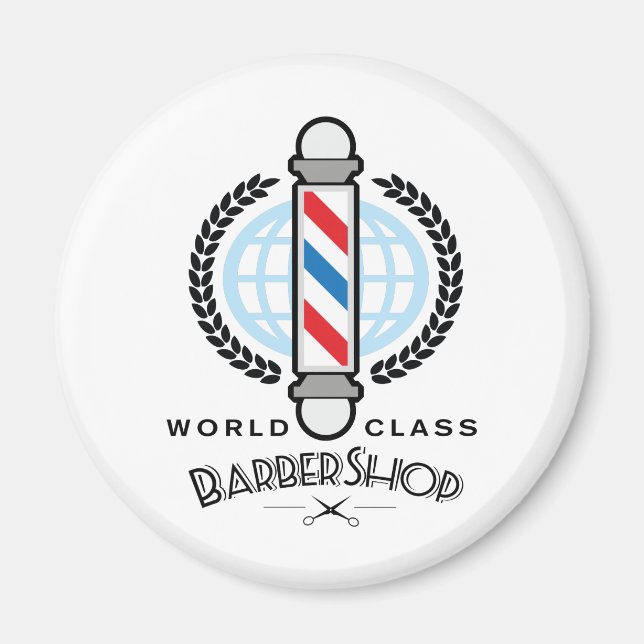 World Class Barber Shop Magnet (Framsidan)