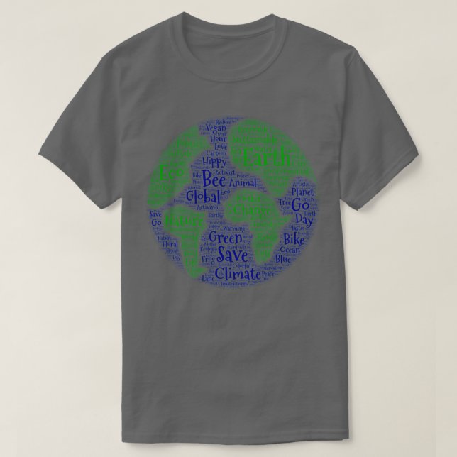 World Cloud Earth T Shirt (Design framsida)
