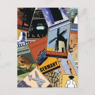 World Collage Vykort